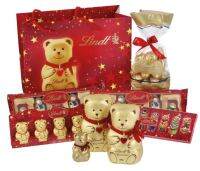คริสต์มาสเท็ดดี้ Lindt ช็อคโกแลตลูกอมของขวัญถุงกระดาษในสต็อก