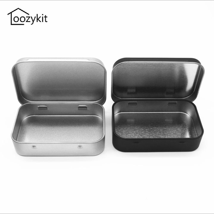 Metal Boxes, Rectangular Empty Storage Box With Hinges, Small Metal Box  With Lid, Rectangular Metal Box For Candy Key Earrings (silver)
