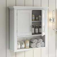 Riverridge Home Somerset Collection 2-Door Bathroom Storage Wall Cabinet With 1 Open Shelf And 2 Interior Shelvest