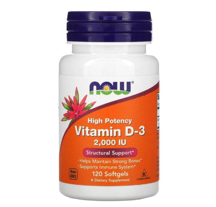 [PRE-ORDER] NOW FOODS HIGH POTENCY VITAMIN D 3 50 MCG (2,000 IU) 120 ...