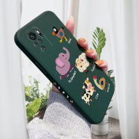 เคส Orico สำหรับ Xiaomi Redmi Note 10 Note 10 5G Note 10 Pro Note 10S รูปสัตว์งี่เง่าและน้อยน่ารักเคสโทรศัพท์ลายขอบสี่เหลี่ยมปลอกซิลิโคนเหลวคลุมทั้งหมดเคสป้องกันกล้อง