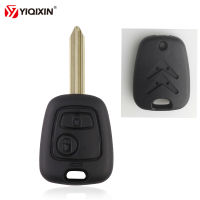 2ปุ่มรถ Remote Key Case Shell Fob สำหรับ CITROEN SAXO XSARA BERLINGO PICASSO Elysee C1C2C3ไม่มีโลโก้407 SX9 Uncut Blade