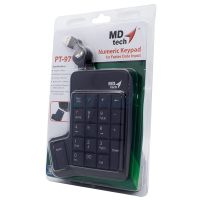 MD-TECH คีย์บอดตัวเลข แบบเก็บสาย USB (ของแท้) Numberic Keypad PT-970 Hot (Black)