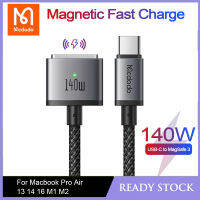 Mcdodo 140W USB-C PD แม่เหล็กเพื่อ MagSafe 3สายชาร์จแบบเร็วสำหรับแมคบุ๊กโปรแอร์13 14 16 M1สายชาร์จ M2