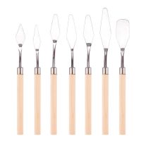 3/5/7Pcs Stainless Steel Fondant Cake Spatula Cream Mixing Scraper Oil Painting Shovel Baking Pastry Tools Kitchen Accessories Drawing Painting Suppli