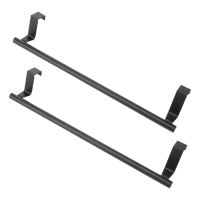 Over the Door Towel Rack, Kitchen Towel Holder, over Cabinet Towel Bar, Matte Black 2 Pack,for Hand, Dish, Tea Towels