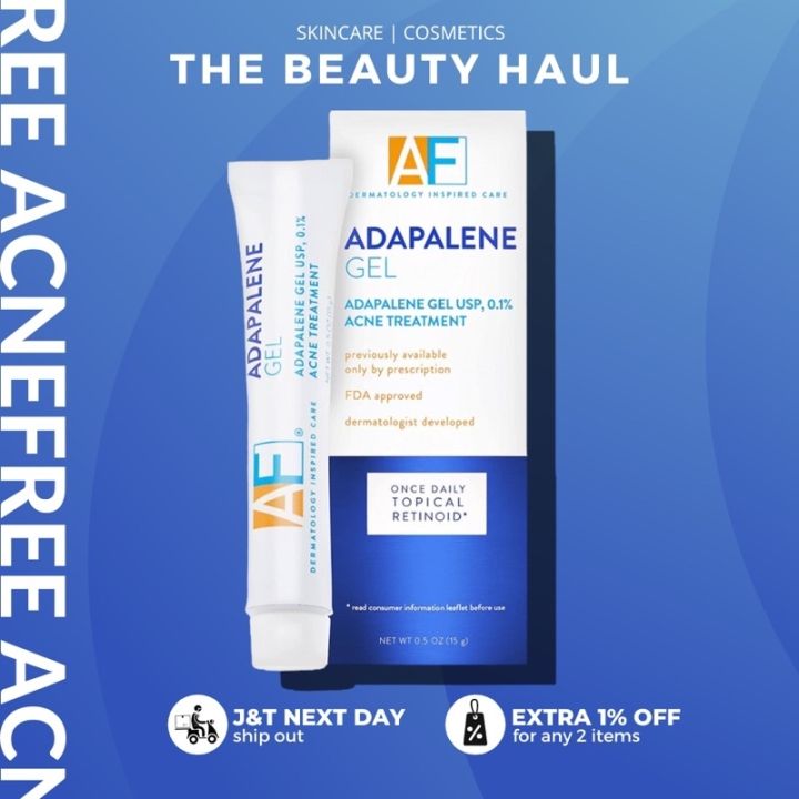 Acne Free Adapalene Gel 0.1 Once-Daily Topical Retinoid Acne Treatment