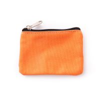 DIY Plain Canvas Cotton Coin Pure Zipper Coin Key Bag Money Pocket Women Men Hand-held Coin Purse Small Wallet Key Bag Gift