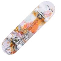 TangthaiSP สเก็ตบอร์ด skateboards ลายส้มขาว สำหรับผู้เริ่มเล่น ฝึกหัด  สเก็ตบอร์ดแฟชั่น ทนทานไม่แตกง่าย  สเก็ตบอร์ดเด็กและผู้ใหญ่