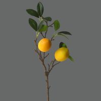 3Pcs Foam Lemon Branch Simulation Lemon Artificial Fruit Photograph Props Home Kitchen Decoration Wedding Decor
