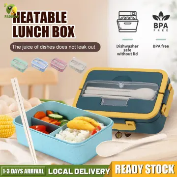 3 Grid Lunch Box Kid Adult Leakproof Food Container Microwave Safe Heating  Portable Fruit Food Lunch Storage Box - Lunch Box - AliExpress