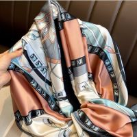 ✟☞∈ 180x90CM flower scarf womens scarves fall/winter western fashion mother gifts ladies middle-aged silk shawl