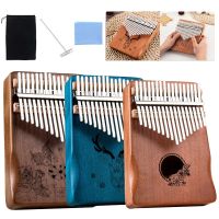 【YF】 Kalimba Thumb 17/21 Keys Musical Instruments Mahogany Calimba Wood Board