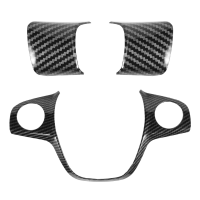 3PCS Carbon Fiber Color Steering Wheel Cover Trim Decorative Frame for Ford Focus Escape Mk3 Kuga 2012-2015 Accessories