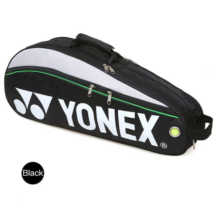 yonex-ไม้ตี3กระเป๋าแบดมินตันพร้อมช่องใส่รองเท้าไม้เทนนิสสควอชดั้งเดิมกระเป๋ากีฬาผู้ชายผู้หญิง