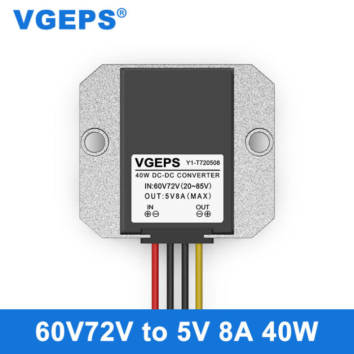 36v48v60v72v-ถึง5v-dc-โมดูลควบคุมแรงดันไฟฟ้า20-85v-ลง5v-รถยนต์ไฟฟ้ากันน้ำ-converter