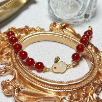 T-B New Onyx Women S Bracelet Fashion Light Luxury Jade Rabbit Bracelet Benming Year Jewelry