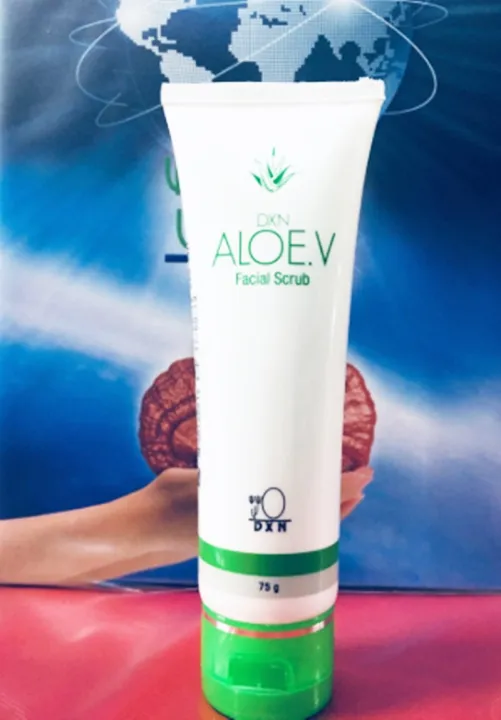 สครับผลบีช DXN Aloe.V Facial Scrub ผลบีชและสารสกัดจากว่านหางจระเข้ DXN Aloe.V Facial Scrub 75