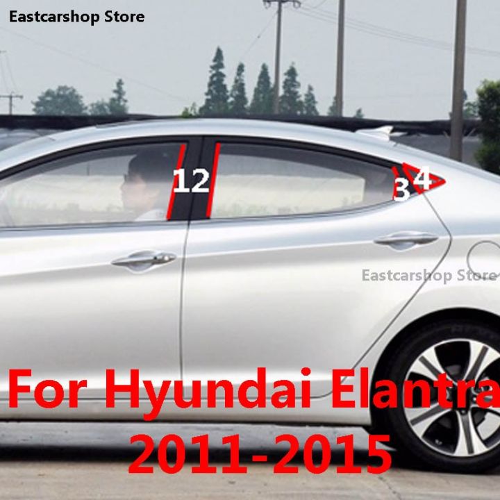 สำหรับ-hyundai-elantra-md-ud-2015-2014-2013รถ-b-c-เสากลางคอลัมน์หน้าต่างพีซีเชือกยาวของตกแต่งสติ๊กเกอร์ฝาครอบ2012-2011