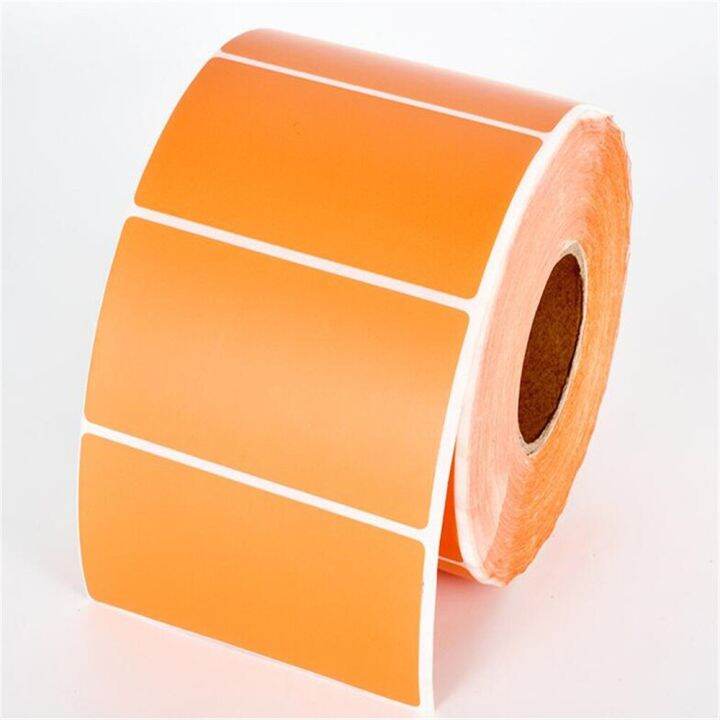 Orange Thermal Stickers For Thermal Label Printer Blank Self-Adhesive ...