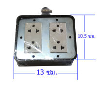 NPV ปลั๊กไฟสนาม 4 หัว ปลั๊กพ่วง บล็อกยาง เต้ารับมี ปลั๊กกราวด์คู่