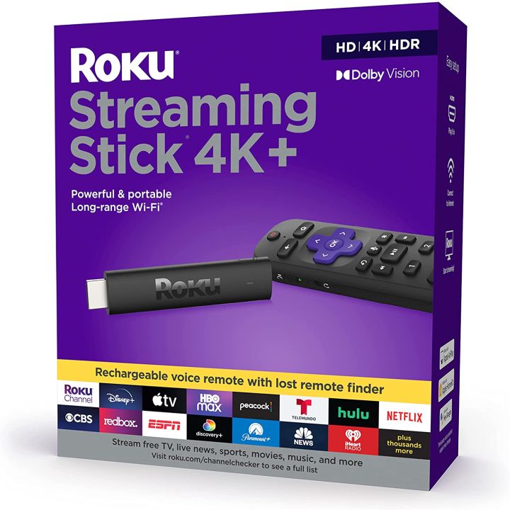 ดีลที่ดีที่สุดสำหรับอุปกรณ์สตรีมมิ่ง-roku-stick-4k-ของแท้ใหม่อุปกรณ์สตรีมมิ่ง4k-hdrvision-พร้อม-roku-voice-remote-pro-สีดำ