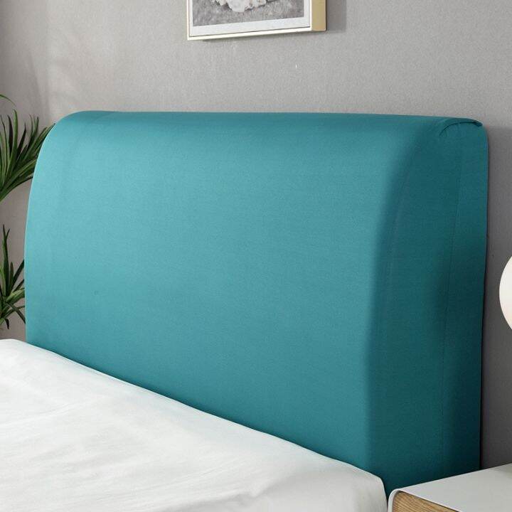 เตียงผ้าสีทึบปลอกหุ้มหัวไม้กอล์ฟผ้าสแปนเด็กซ์รวมทุกอย่าง-cover-headboard-ที่ป้องกันเฟอร์นิเจอร์ยืดหยุ่นสำหรับบ้านโรงแรม