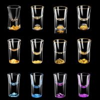 【CW】℡  Liquor Vodka Shot Glass Gold Mountain Wine Glasses Whiskey Spirits Sake Korean Soju Cup