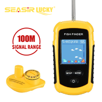 SEASIR LUCKY FF1108-1เครื่องตรวจจับปลาแบบพกพาได้,เสียงสะท้อนสำหรับตกปลาใช้ในน้ำแข็งเซ็นเซอร์สัญญาณเตือนอุปกรณ์หาปลา0.7-100ม.