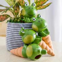 4PCS Self Watering Spikes Breathable Frog Shape Automatic Clay Watering Stakes Multipurpose Irrigation Tool For Vegetable Flower Watering Systems  Gar