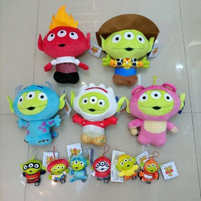 Lotso Yyds Lotso Pixar ตุ๊กตาสัตว์ประหลาด Woody Monster Animal Story Line up Standing Three eyed Doll Cross dressing Plush Doll Pixar Doll