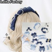 Gorgeous Lolita hairpin woman cute sweet side clip cosplay headdress bow tie hair hoop hand sleeve elegant decoration