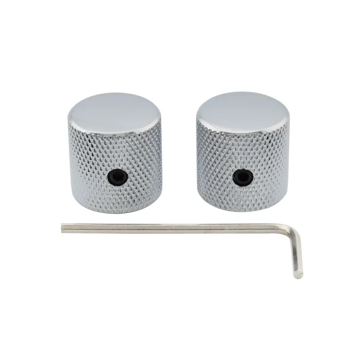 Musiclily Pro 1/4 Inch Steel Fine Knurled Flat Top Universal Fitting