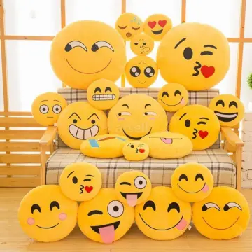Emoji Face With Serious Face Plush Stuffed Pillow