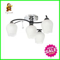 ไฟถาด INOVA MC634 แก้ว CONTEMPORARY 4 หัว สีขาวCEILING LIGHT INOVA MC634 GLASS CONTEMPORARY 4-LIGHT WHITE **จัดส่งด่วนทั่วประเทศ**