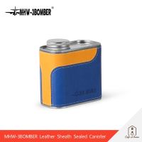 MHW-3BOMBER Leather Sheath Sealed Canister กระป๋องเก็บเมล็ดกาแฟพร้อมเคสหนัง