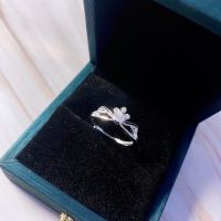 [COD] No. 4801 pure silver 990 simple opening diamond crown ring