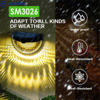 เลซานดราโคมไฟผนังกันน้ำพลังงานแสงอาทิตย์100mA 2V 6led หลอดไฟถนนแบตเตอรี่600MAh สำหรับตกแต่งรั้วสวน