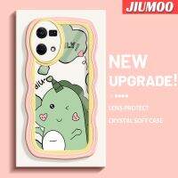 เคส JIUMOO สำหรับ OPPO Reno 7 4G Reno 8 4G Pro F21ลายการ์ตูนขอบคลื่นมอนสเตอร์น้อยน่ารักแบบดั้งเดิมเคสขอบซิลิโคนของเหลวเคสโทรศัพท์คลุมทั้งหมดตัวปกป้องกล้องถ่ายรูปเลนส์เคสฝาหลังกรอบนิ่ม