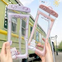 Waterproof Cellphone Bag Cute Cartoon 7.2 Cellphone Waterproof Pocket With Lanyard Underwater Mobile Phone case for Beach Sports