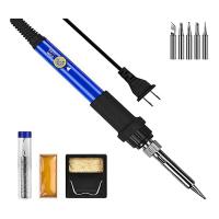 Soldering Iron Kit Adjustable Temperature Solder Iron 9-In-1 60W with 5 Iron Tips