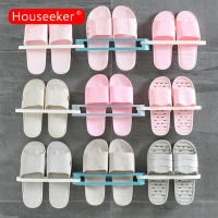 Houseeker 3 In 1พับรองเท้าออแกไนเซอร์แร็คติดผนังกล้องส่องทางไกลชั้นเก็บผ้าขนหนูรองเท้าแตะชั้นวางอุปกรณ์ห้องน้ำชั้นเก็บ