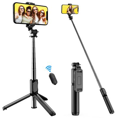 Selfie Stick Tripod with Detachable Wireless Remote, 4 in 1 Extendable Portable Selfie Stick &amp; Phone Tripod