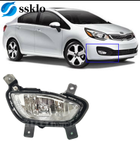 (Ssklo) 1ชุด Fit สำหรับ Kia RIO 2012 2013 2014ซีดานด้านหน้าไฟตัดหมอกชุด DRL ไฟวิ่งกลางวันไฟกันชนด้านหน้าไม่รวมบังเหียนมีสายสวิทช์