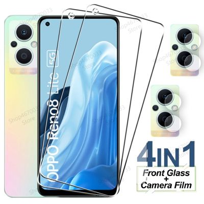 ฟิล์มกันรอย4IN 1ปกป้องหน้าจอสำหรับ OPPO Reno 8 5 Lite 7 Pro Plus Z 5G 6เลนส์ HD,ฟิล์มค้นหา X3 X5แก้วป้องกัน