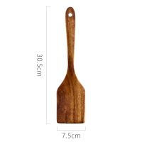 【Chat-support】 Noon Traders 30.5ซม. ไม้ครัว Turner Slotted Turner Non-Stick เครื่องมือทำอาหารแพนเค้ก Flipper Shovel เครื่องครัวไม้