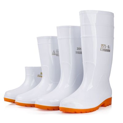 [COD] velvet rain boots womens 2022 new liner detachable non-slip warm waterproof mens work shoes