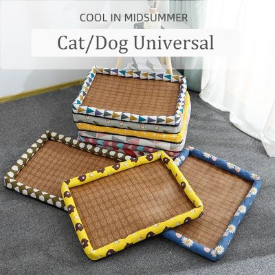 [pets baby] Summer Dog BedMat For Dogs Cat Refreshing SofaMat Breathable Pad WashableBed ForMedium Large Cats