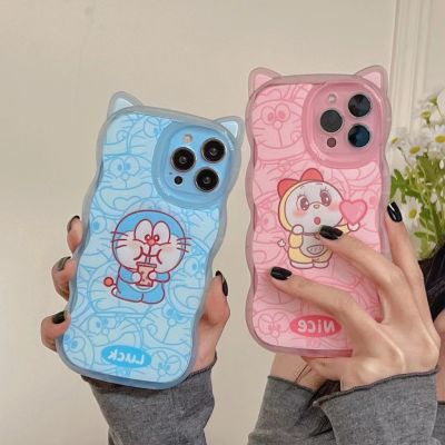 เคสป้องกันโทรศัพท์มือถือ ลายการ์ตูนโดราเอมอน 3D สําหรับ iPhone X Xs Max XR 11 Pro Max 12 Pro Max 13 Pro Max 7 Plus 8 Plus ad