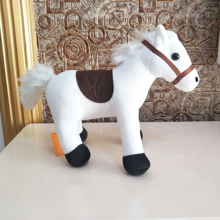 ของเล่นตุ๊กตาเด็กสำหรับ-boneka-mainan-คริสต์มาสวันเกิดน่ารักของขวัญการ์ตูนจำลองม้าสีขาวเด็กทารก